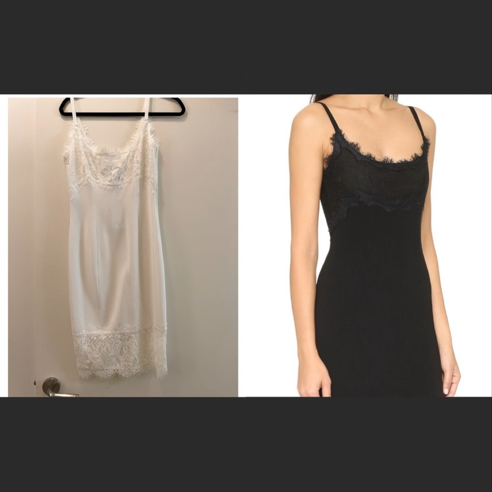 DVF AO white lace lined Olivette dress